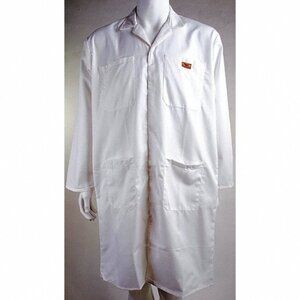 Shop Lab Uniform Coat Unisex 3/4 Length White 58 in Chest Pockets Size 3XL
